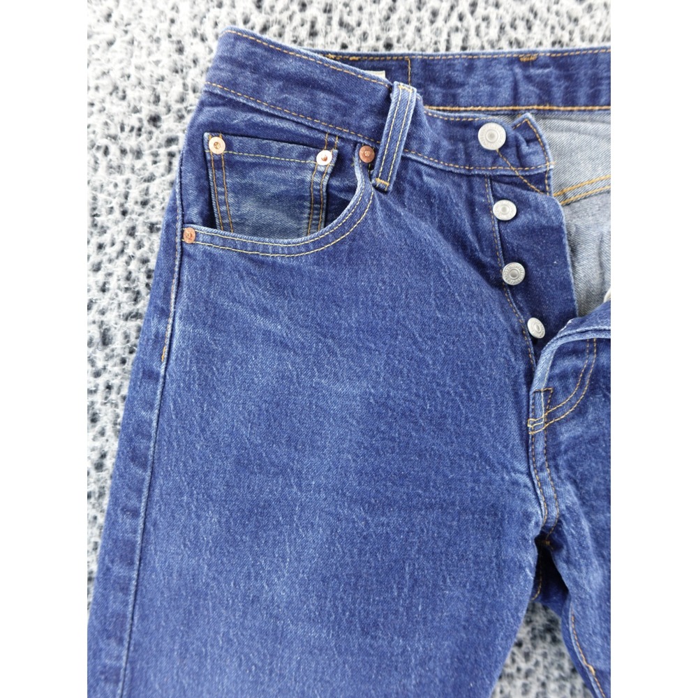Levi's 501 Premium 93' Original Fit Button Fly Dark Wash Denim Jeans Sz 29x30 - Picture 2 of 16